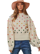 Load image into Gallery viewer, Rainbow Pom Sweater