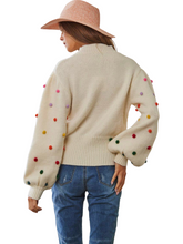 Load image into Gallery viewer, Rainbow Pom Sweater