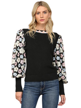 Load image into Gallery viewer, Floral Sequin Sweater