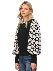 Floral Sequin Sweater